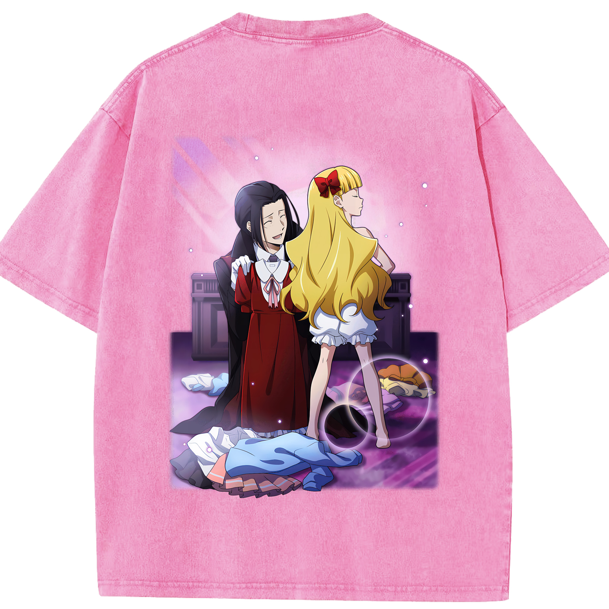 （画像用） 文豪ストレイドッグス Bungo Stray Dogs 綿100% ヴィンテージ風 半袖Tシャツ（背面プリント）
